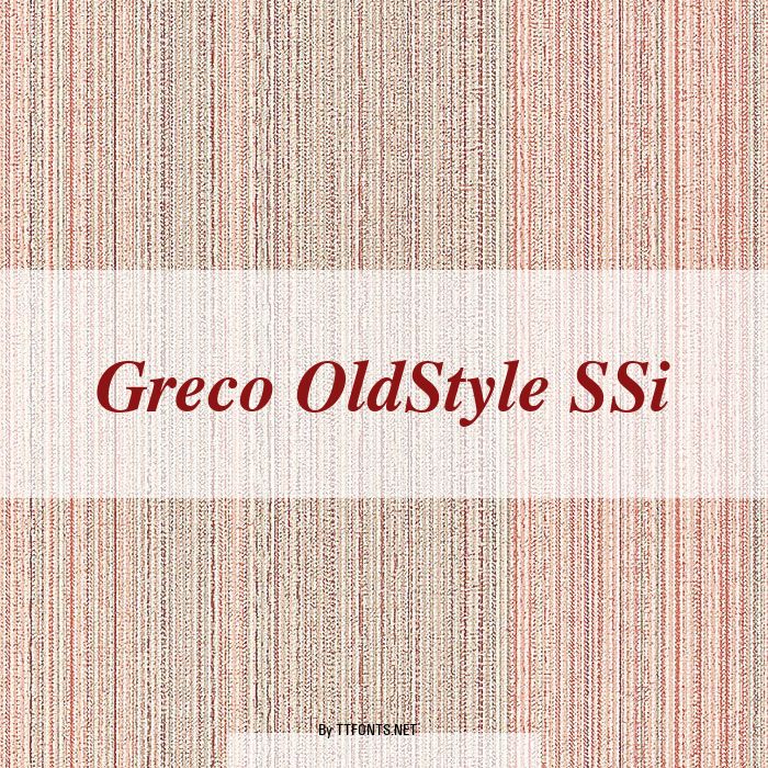 Greco OldStyle SSi example